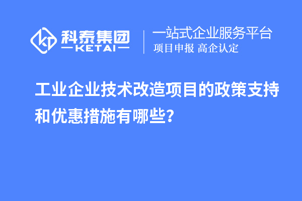 工業(yè)企業(yè)技術(shù)改造項(xiàng)目的政策支持和優(yōu)惠措施有哪些？