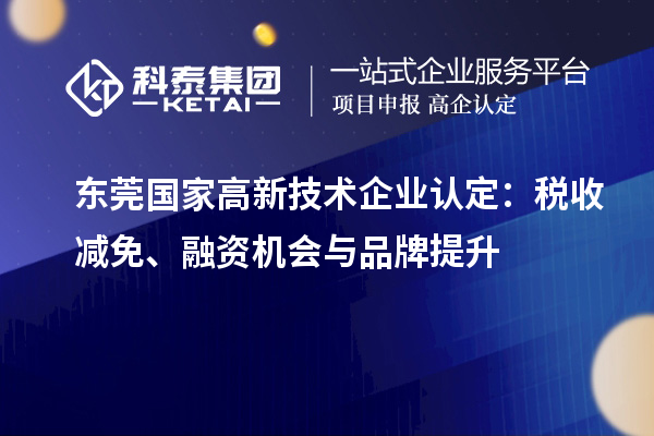 東莞國家高新技術(shù)企業(yè)認(rèn)定：稅收減免、融資機會與品牌提升