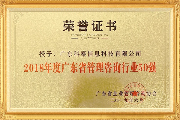 廣東省管理咨詢行業(yè)50強